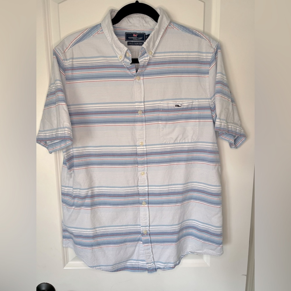 Vineyard Vines Men’s Slim Fit Tucker Shirt - Short Sleeve - Large